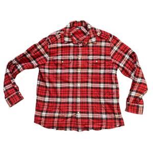 The Kooples Men's Red Plaid Cotton Flannel Shirt NWT Size M